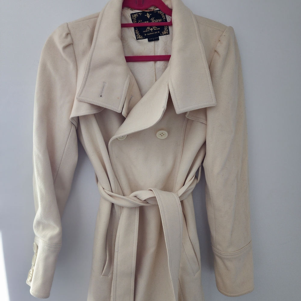 Guess Cream Pea Coat